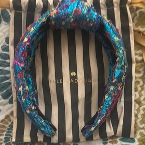 Lele Sadoughi Blue Multicolor Headband- unique